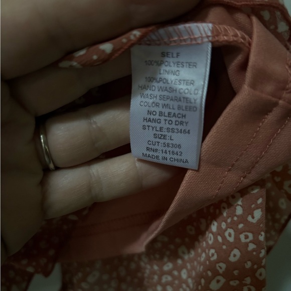 She + Sky Terracotta Floral Long Sleeve Dress - Picture 8 of 12